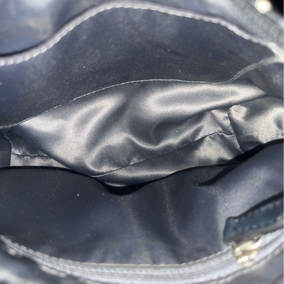 Coach Ashley Signature Jacquard Leather Crossbody Black Gray - Picture 8 of 8